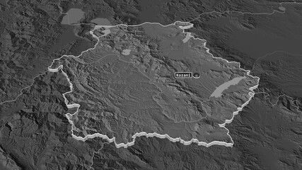 Western Macedonia, Greece - extruded with capital. Bilevel