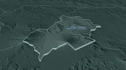 Sacatepéquez, Guatemala - extruded with capital. Administrative