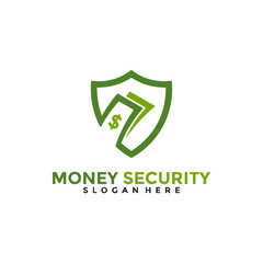 Money Security Logo Template Design. Vector illustration