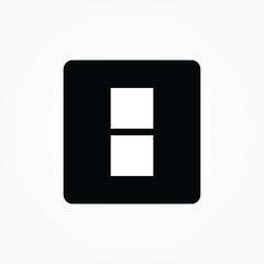 Electric light switch icon, modern minimal flat design style, vector illustration