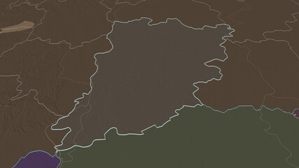 Bács-Kiskun, Hungary - outlined. Administrative