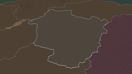 Hajdú-Bihar, Hungary - outlined. Administrative