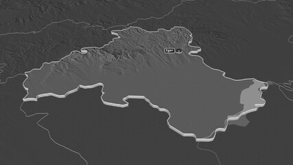 Heves, Hungary - extruded with capital. Bilevel