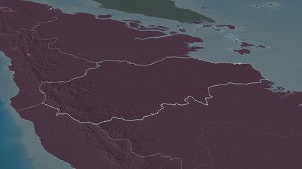 Jambi, Indonesia - outlined. Administrative