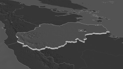 Jambi, Indonesia - extruded with capital. Bilevel
