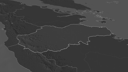 Jambi, Indonesia - outlined. Bilevel
