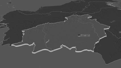 Kalimantan Tengah, Indonesia - extruded with capital. Bilevel