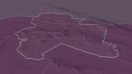 North Khorasan, Iran - outlined. Administrative