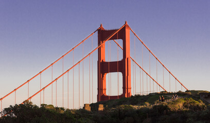 Golden Gate Bridge at sunset