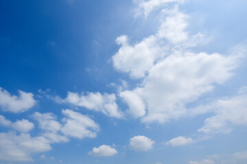 The sky background of white clouds on a clear day