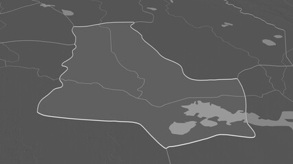 Dhi-Qar, Iraq - outlined. Bilevel