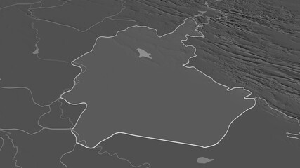 Diyala, Iraq - outlined. Bilevel