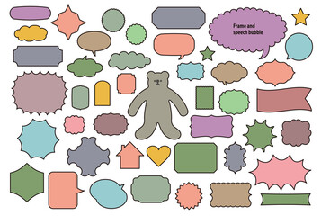 シンプルなフレームと吹き出し