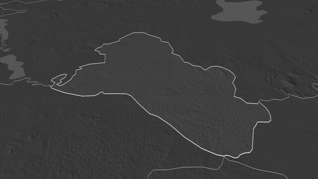 Monaghan, Ireland - outlined. Bilevel