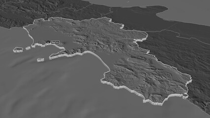 Campania, Italy - extruded with capital. Bilevel