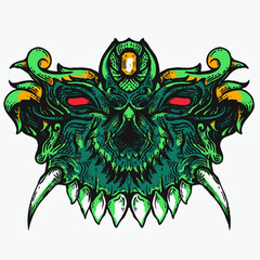 ancient culture green mask