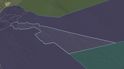 Zarqa, Jordan - outlined. Administrative