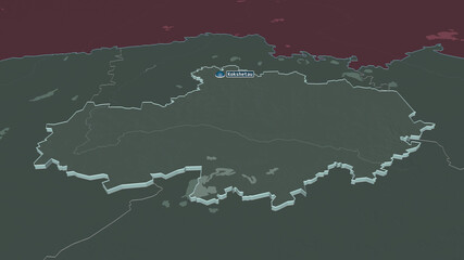 Aqmola, Kazakhstan - extruded with capital. Administrative