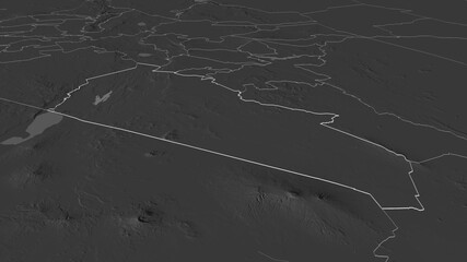 Kajiado, Kenya - outlined. Bilevel
