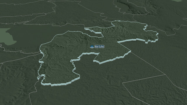Kericho, Kenya - extruded with capital. Administrative