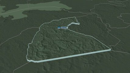 Kisii, Kenya - extruded with capital. Administrative