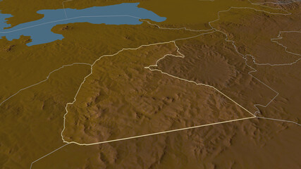 Kisii, Kenya - outlined. Relief