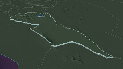 Makueni, Kenya - extruded with capital. Administrative