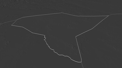 Mandera, Kenya - outlined. Bilevel