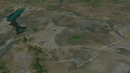 Marsabit, Kenya - outlined. Satellite