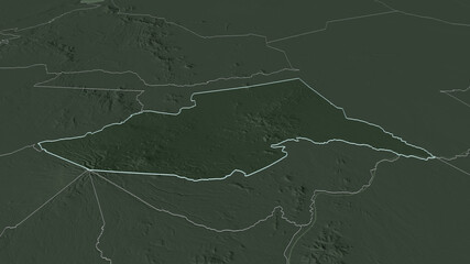 Meru, Kenya - outlined. Administrative