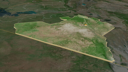 Narok, Kenya - extruded with capital. Satellite