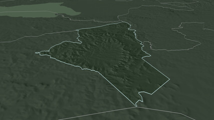 Nyamira, Kenya - outlined. Administrative