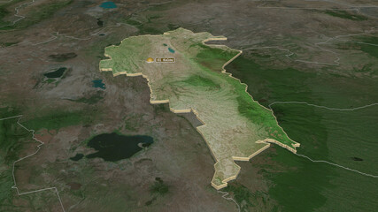 Nyandarua, Kenya - extruded with capital. Satellite