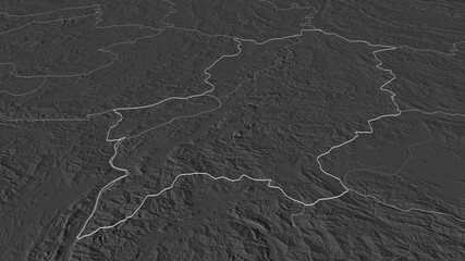 Louangphrabang, Laos - outlined. Bilevel
