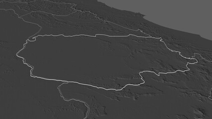 Savannakhét, Laos - outlined. Bilevel