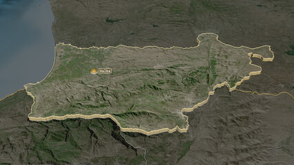 Akkar, Lebanon - extruded with capital. Satellite