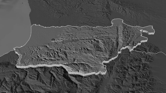 Akkar, Lebanon - extruded with capital. Bilevel