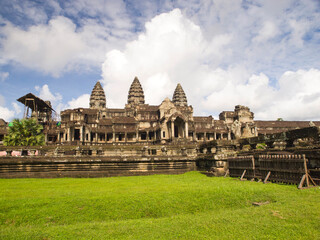 Angkor Wat from the East gate in Siem Reap, Cambodia, was inscribed on the UNESCO World Heritage List in 1992.