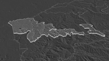 Mafeteng, Lesotho - extruded with capital. Bilevel