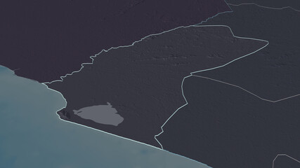 Grand Cape Mount, Liberia - outlined. Administrative