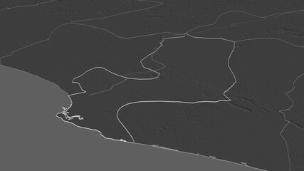 Montserrado, Liberia - outlined. Bilevel
