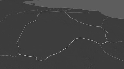 Al Jabal al Gharbi, Libya - outlined. Bilevel