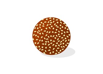 Til Laddu Indian Sweets or Mithai Food Vector