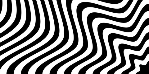 Abstract dark with white op art stripe line design background
