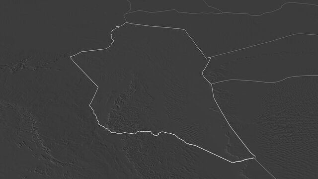 Ghat, Libya - outlined. Bilevel