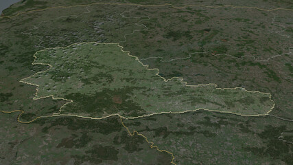 Taurages, Lithuania - outlined. Satellite