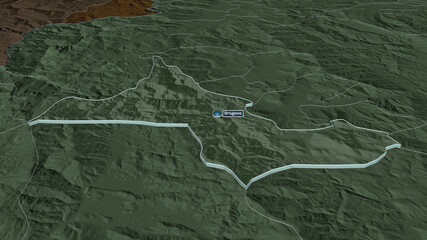 Drugovo, Macedonia - extruded with capital. Administrative