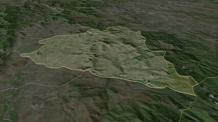 Prilep, Macedonia - outlined. Satellite