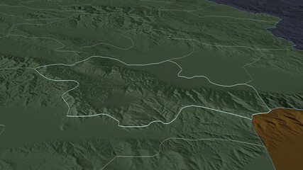 Strumitsa, Macedonia - outlined. Administrative