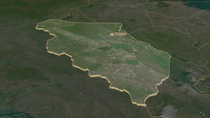 Chikwawa, Malawi - extruded with capital. Satellite